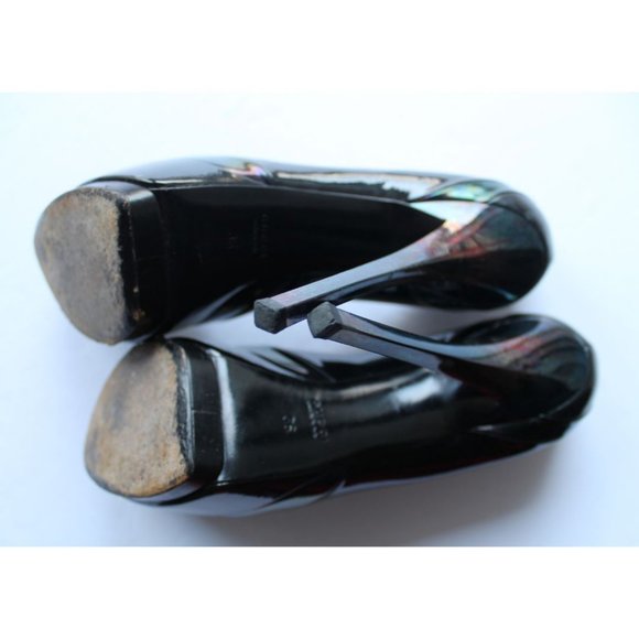 Gucci Oil Slick Platform Stiletto Heels Black Size 36 - Picture 7 of 13